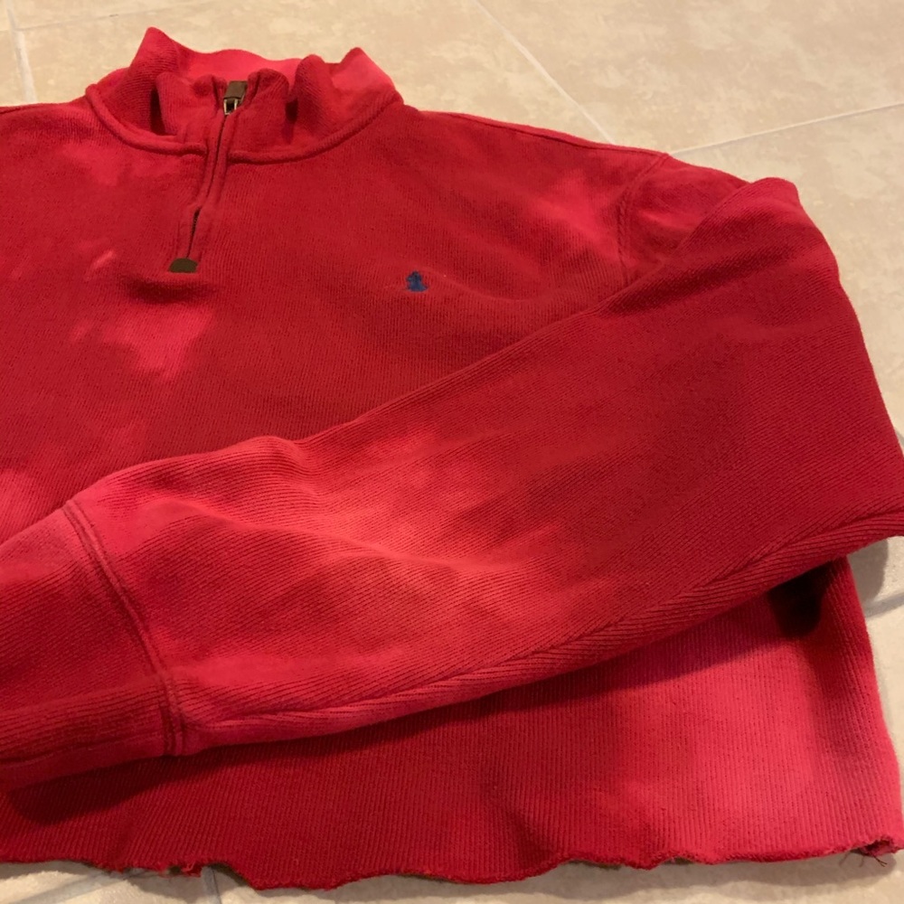 Quarter zip Oversized crop Polo fleece - Picture 4 of 6